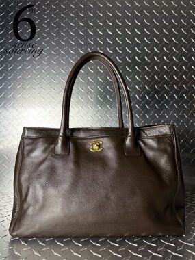 Chanel Classic Medium Cerf Executive Tote in Brown GHW